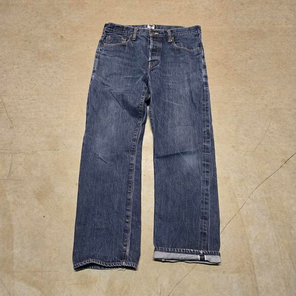 Vtg TELLASON Ankara Straight Leg Selvedge Denim Jeans 34 Made In San Francisco